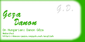 geza danon business card